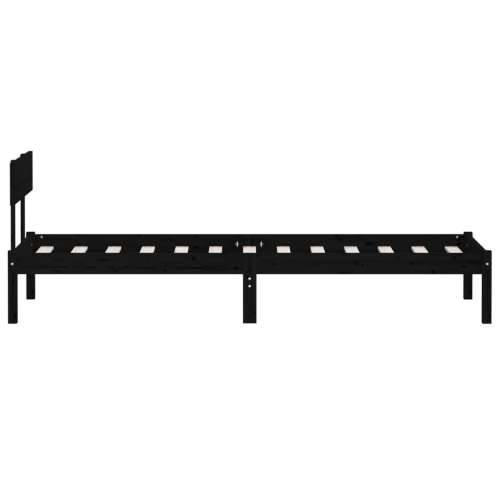 Okvir za krevet od masivnog drva crni 75 x 190 cm mali - Crna 75 x 190 cm Cijena
