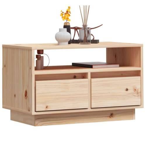TV ormarić 60 x 35 x 37 cm od masivne borovine - Smeđa 1 Cijena