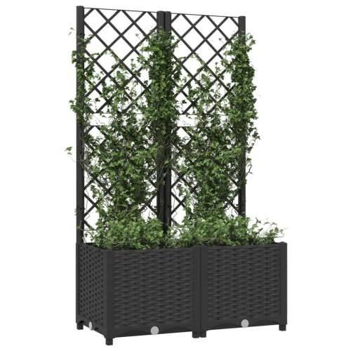 Vrtna sadilica s rešetkom crna 80 x 40 x 136 cm PP - Crna 80 x 40 x 136 cm 1 Cijena
