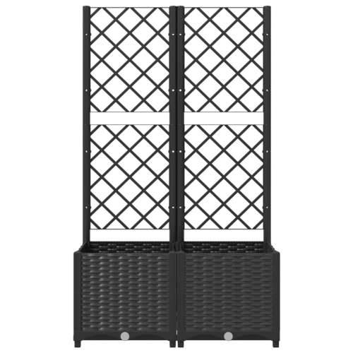 Vrtna sadilica s rešetkom crna 80 x 40 x 136 cm PP - Crna 80 x 40 x 136 cm 1 Cijena