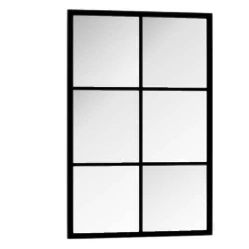 Zidno ogledalo crno 60 x 40 cm metalno Cijena
