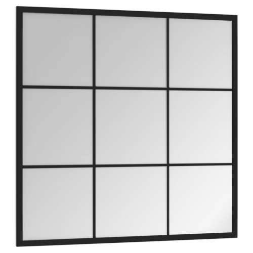 Zidno ogledalo crno 60 x 60 cm metalno Cijena