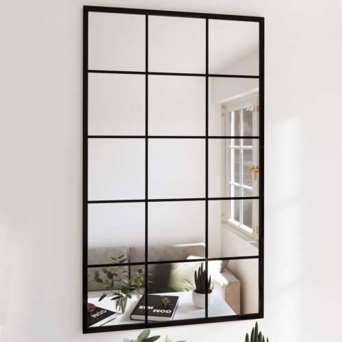 Zidno ogledalo crno 100 x 60 cm metalno Cijena