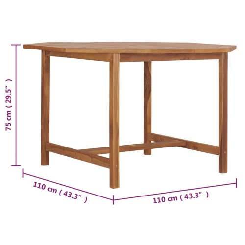 Vrtni stol - Blagovaonski stol 110 x 110 x 75 cm od masivne tikovine - 1 Osmerokut Cijena