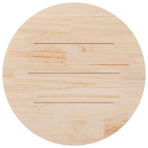 Ploča za stol bijela Ø 80 x 2,5 cm od masivne borovine - Bijela Ø 80 x 2.5 cm 1 Cijena