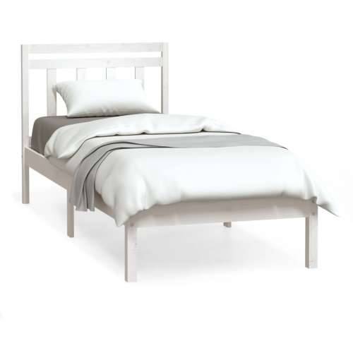 Okvir za krevet bijeli 90x190 cm jednokrevetni masivno drvo Cijena