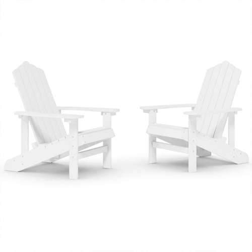 Vrtne stolice Adirondack 2 kom HDPE bijele Cijena