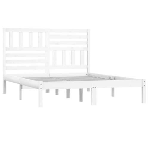 Okvir za krevet od masivne borovine bijeli 120 x 200 cm - Bijela 120 x 200 cm Cijena