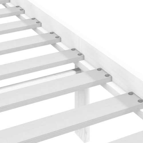 Okvir za krevet od masivne borovine bijeli 120 x 200 cm - Bijela 120 x 200 cm Cijena