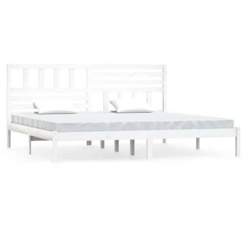 Okvir za krevet od masivne borovine bijeli 200 x 200 cm - Bijela 200 x 200 cm Cijena