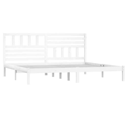 Okvir za krevet od masivne borovine bijeli 200 x 200 cm - Bijela 200 x 200 cm Cijena