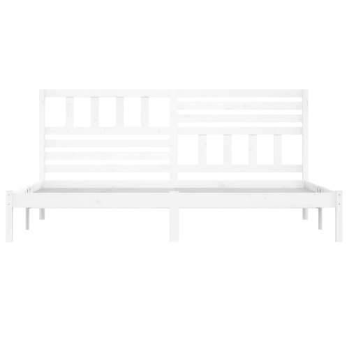 Okvir za krevet od masivne borovine bijeli 200 x 200 cm - Bijela 200 x 200 cm Cijena