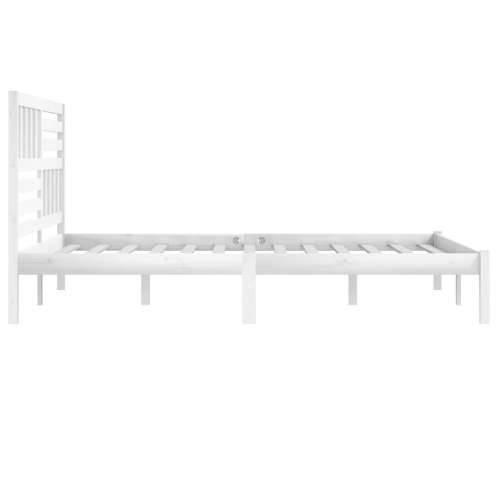 Okvir za krevet od masivne borovine bijeli 200 x 200 cm - Bijela 200 x 200 cm Cijena