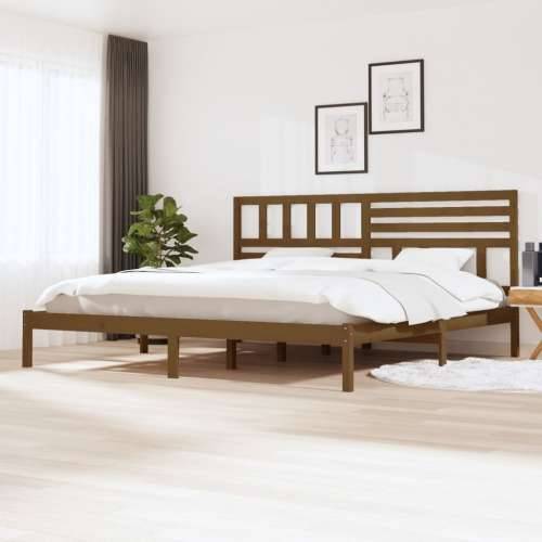 Okvir za krevet od masivne borovine boja meda 200 x 200 cm - boja meda 200 x 200 cm Cijena