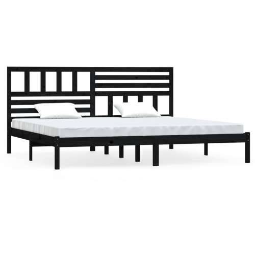 Okvir za krevet od masivne borovine crni 200 x 200 cm - Crna 200 x 200 cm Cijena