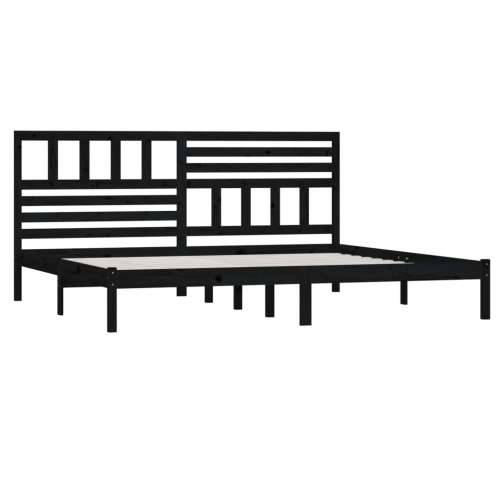 Okvir za krevet od masivne borovine crni 200 x 200 cm - Crna 200 x 200 cm Cijena