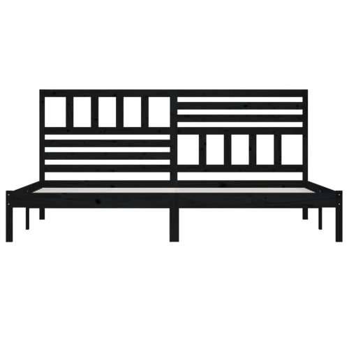 Okvir za krevet od masivne borovine crni 200 x 200 cm - Crna 200 x 200 cm Cijena