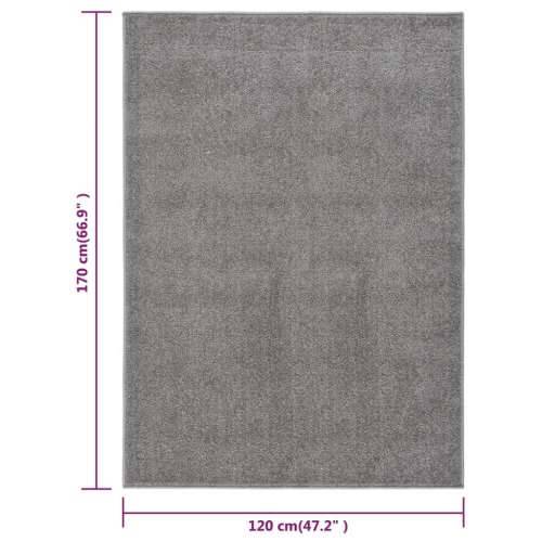 Tepih s kratkim vlaknima 120 x 170 cm sivi Cijena