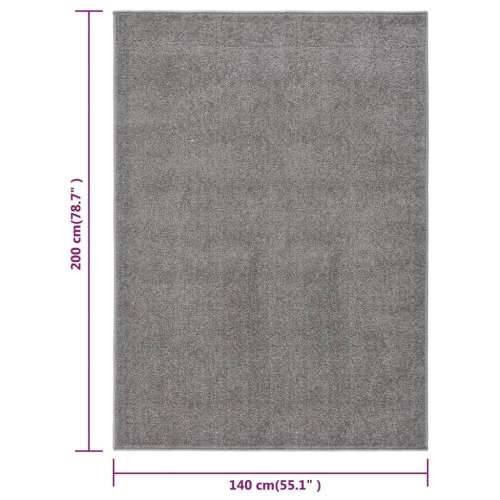 Tepih s kratkim vlaknima 140 x 200 cm sivi Cijena