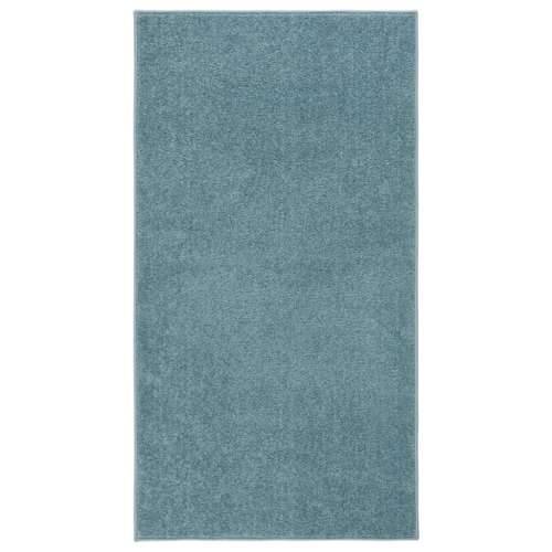Tepih s kratkim vlaknima 80 x 150 cm plavi