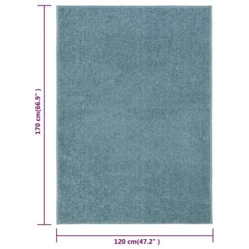 Tepih s kratkim vlaknima 120 x 170 cm plavi Cijena