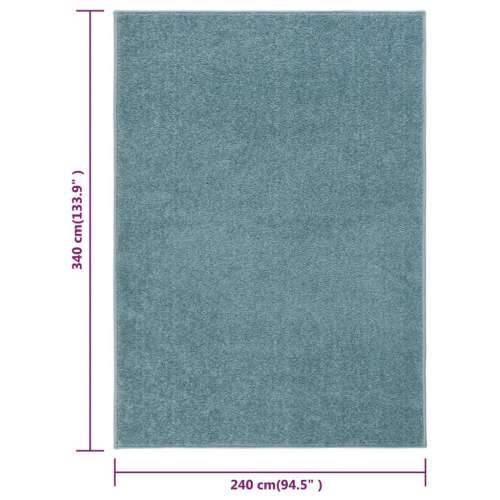 Tepih s kratkim vlaknima 240 x 340 cm plavi Cijena