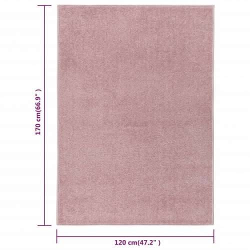 Tepih s kratkim vlaknima 120 x 170 cm ružičasti Cijena