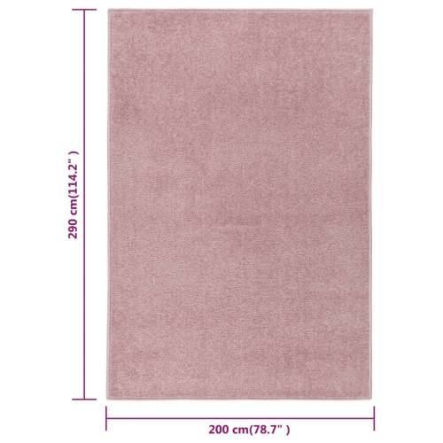 Tepih s kratkim vlaknima 200 x 290 cm ružičasti Cijena