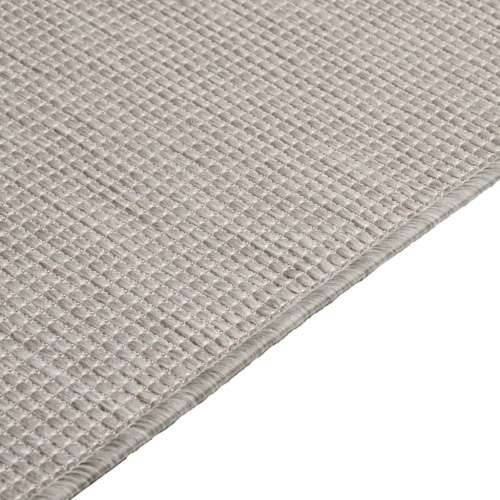 Vanjski tepih ravnog tkanja 200 x 280 cm sivo-smeđi Cijena
