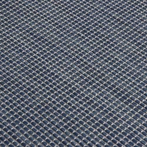 Vanjski tepih ravnog tkanja 140 x 200 cm plavi Cijena