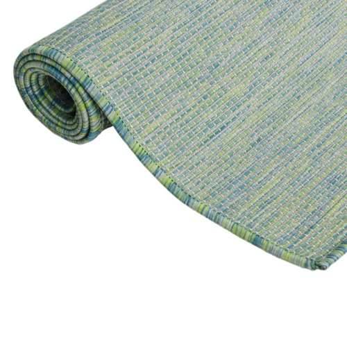 Vanjski tepih ravnog tkanja 120 x 170 cm tirkizni Cijena