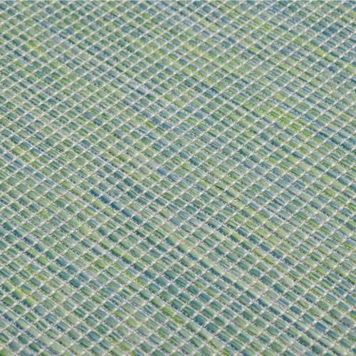 Vanjski tepih ravnog tkanja 140 x 200 cm tirkizni Cijena