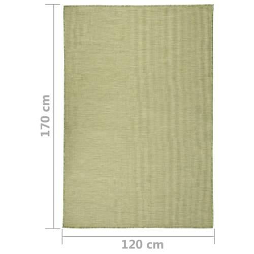 Vanjski tepih ravnog tkanja 120 x 170 cm zeleni Cijena