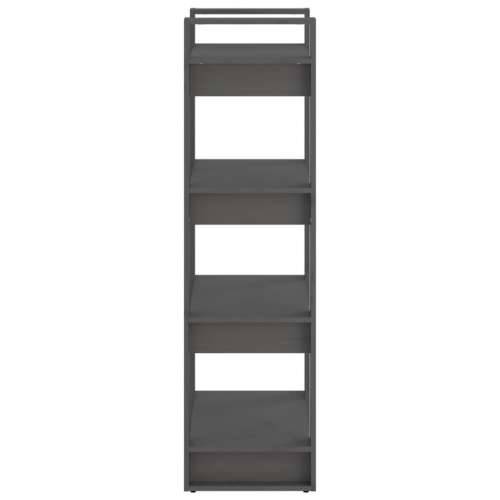 Ormarić za knjige / pregrada sivi 60x35x125 cm masivno drvo - Siva 1 Cijena