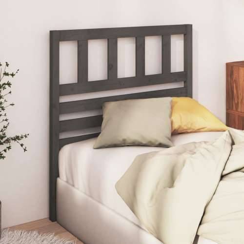 Uzglavlje za krevet sivo 81 x 4 x 100 cm od masivne borovine Cijena
