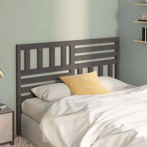 Uzglavlje za krevet sivo 166 x 4 x 100 cm od masivne borovine Cijena