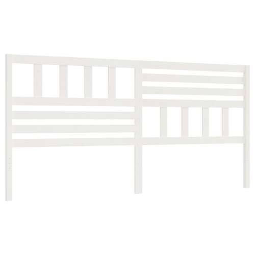 Uzglavlje za krevet bijelo 186 x 4 x 100 cm od masivne borovine Cijena