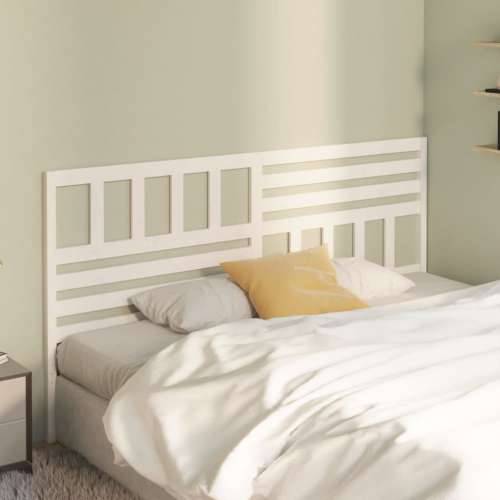 Uzglavlje za krevet bijelo 186 x 4 x 100 cm od masivne borovine Cijena