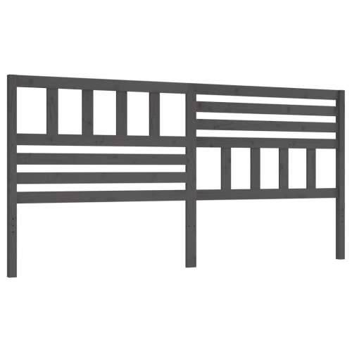 Uzglavlje za krevet sivo 186 x 4 x 100 cm od masivne borovine Cijena