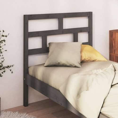 Uzglavlje za krevet sivo 81 x 4 x 100 cm od masivne borovine Cijena