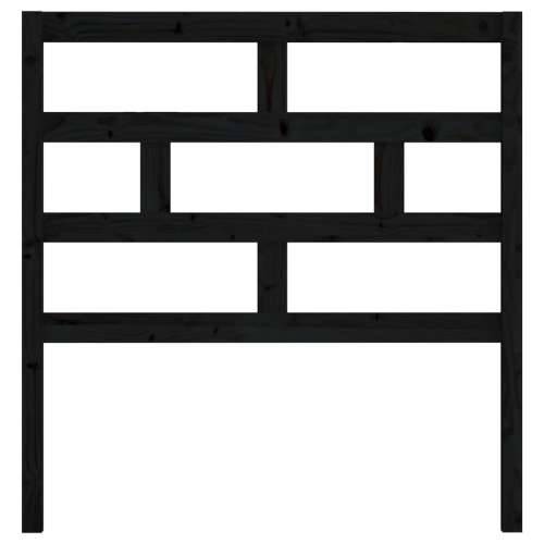 Uzglavlje za krevet crno 81 x 4 x 100 cm od masivne borovine - Crna 81 x 100 cm 1 Cijena