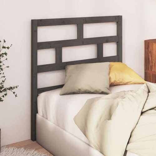 Uzglavlje za krevet sivo 96 x 4 x 100 cm od masivne borovine Cijena