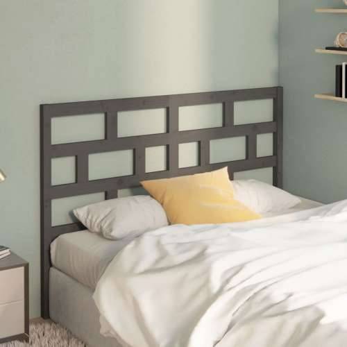 Uzglavlje za krevet sivo 166 x 4 x 100 cm od masivne borovine Cijena