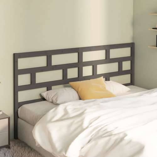 Uzglavlje za krevet sivo 206 x 4 x 100 cm od masivne borovine Cijena