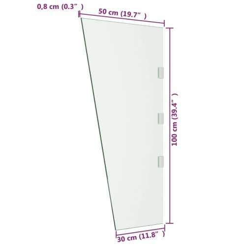 Bočna ploča za nadstrešnicu vrata prozirna 50 x 100 cm staklena Cijena