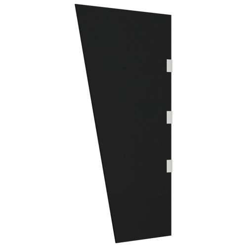 Bočna ploča za nadstrešnicu vrata crna 50x100 cm kaljeno staklo Cijena