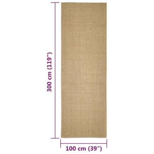 Tepih od prirodnog sisala 100 x 300 cm - Prirodna 100 x 300 cm Cijena