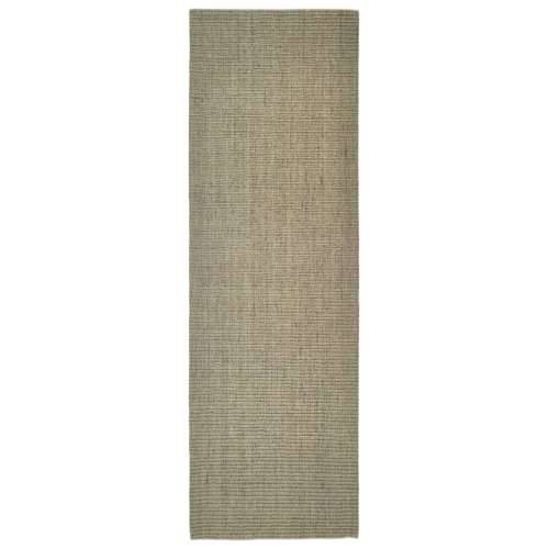 Tepih od prirodnog sisala 80 x 250 cm zeleni Cijena