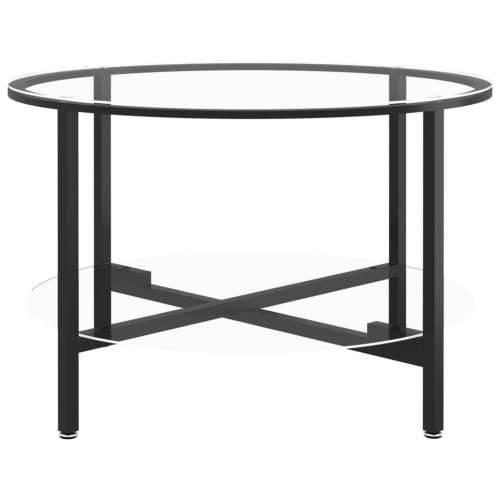 Stolić za čaj crni i prozirni 70 cm od kaljenog stakla Cijena