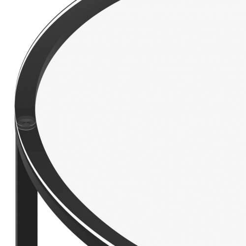 Stolić za čaj crni i prozirni 70 cm od kaljenog stakla Cijena